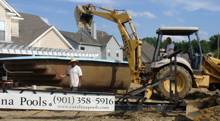 roman set with backhoe- sign attached